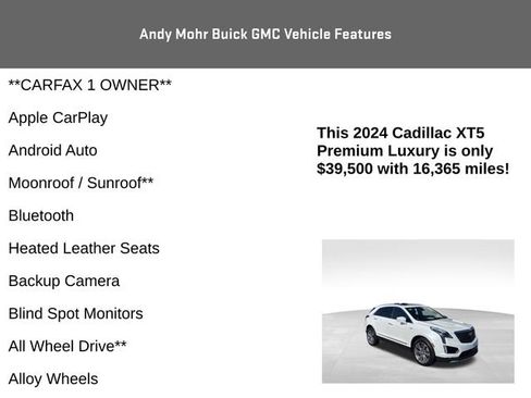 Used 2024 Cadillac XT5 Premium Luxury AWD/4WD image 4