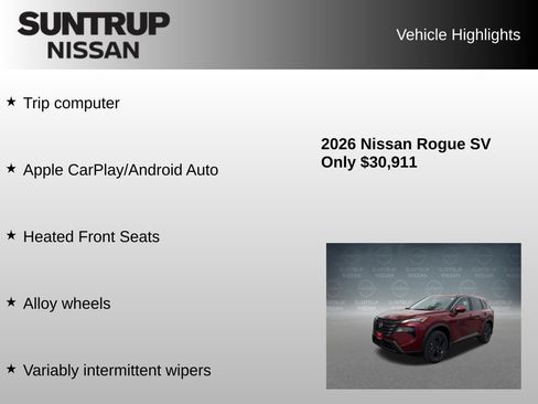 Used 2026 Nissan Rogue SV w/ Cold Weather Package AWD/4WD image 41