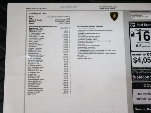 Used 2024 Lamborghini Urus Performante AWD/4WD image 71