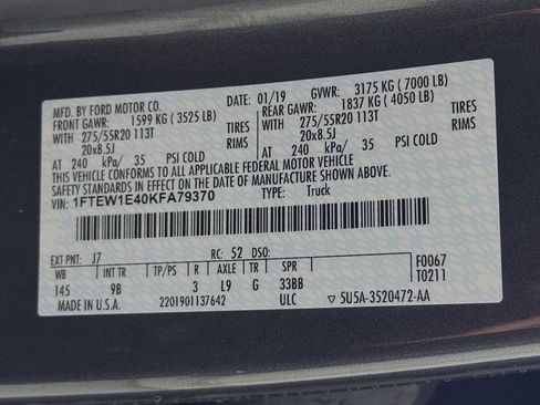 Used 2019 Ford F150 Platinum w/ Equipment Group 701A Luxury AWD/4WD image 33