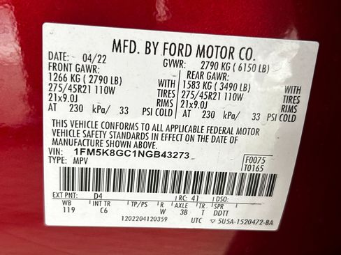 Used 2022 Ford Explorer ST w/ Equipment Group 401A image 19