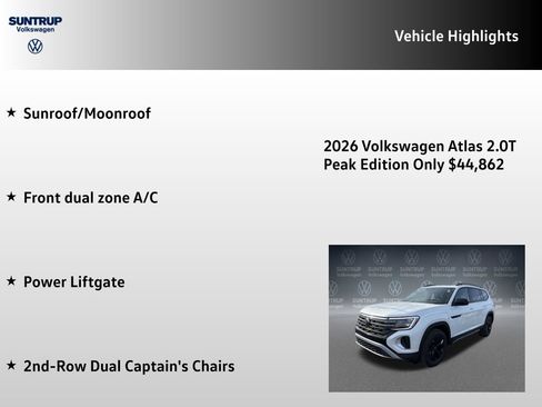 New 2026 Volkswagen Atlas Peak Edition AWD/4WD image 7