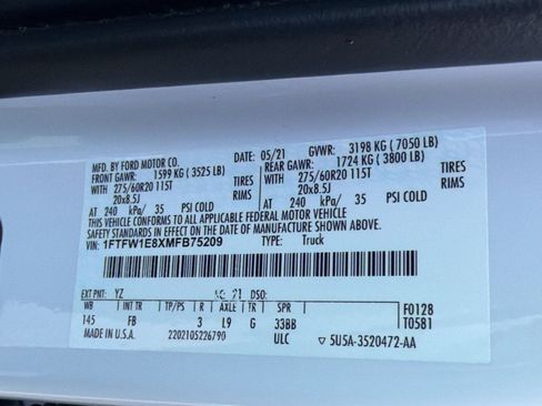 Used 2021 Ford F150 XLT w/ Equipment Group 302A High AWD/4WD image 26