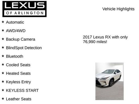 Used 2017 Lexus RX 350 AWD w/ Premium Package image 8