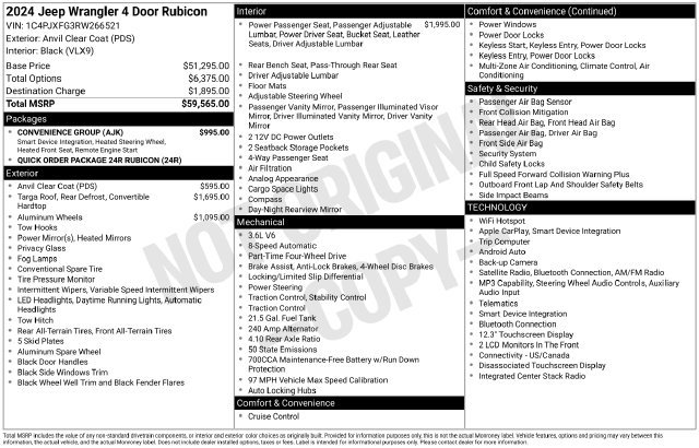 Used 2024 Jeep Wrangler Unlimited Rubicon w/ Convenience Group AWD/4WD image 39