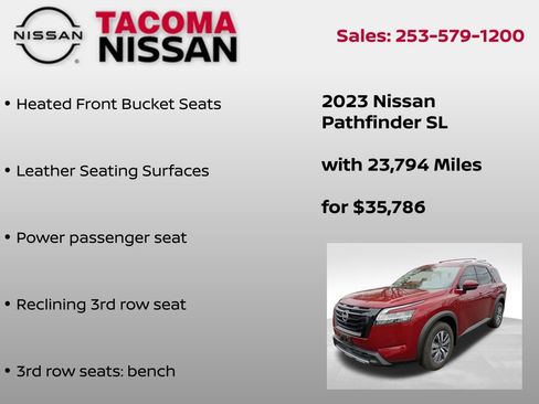 Used 2023 Nissan Pathfinder SL w/ Black Appearance Package AWD/4WD image 11