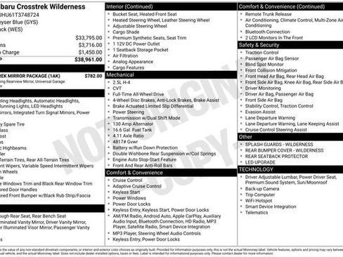 New 2026 Subaru Crosstrek 2.5i Wilderness w/ Crosstrek Mirror Package AWD/4WD image 5