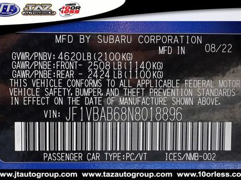 Used 2022 Subaru WRX AWD/4WD image 21