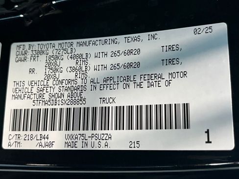 Used 2025 Toyota Tundra 1794 Edition AWD/4WD image 18
