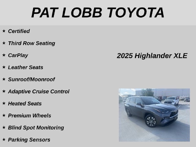 Certified 2025 Toyota Highlander XLE FWD image 13