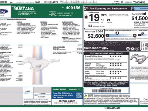New 2026 Ford Mustang GT Premium w/ GT Performance Package RWD image 6
