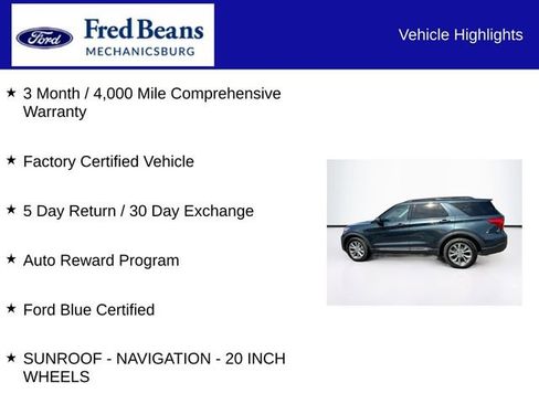 Certified 2022 Ford Explorer XLT w/ Equipment Group 202A image 5