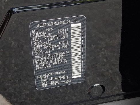 Certified 2023 Nissan Armada SL w/ Captain's Chairs Package AWD/4WD image 27