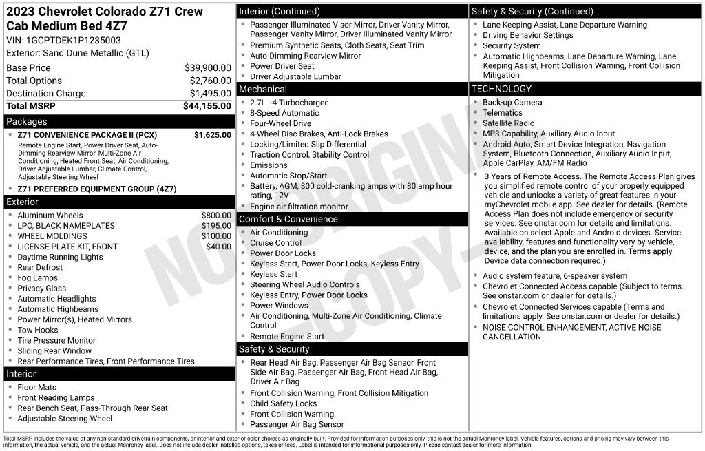 Used 2023 Chevrolet Colorado Z71 w/ Z71 Convenience Package 2 AWD/4WD image 26