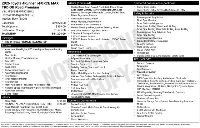 Certified 2026 Toyota 4Runner TRD Off-Road Premium AWD/4WD image 33