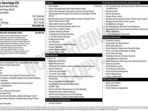 Used 2021 Kia Sportage EX w/ EX Technology Package FWD image 9