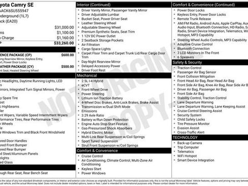 Used 2025 Toyota Camry SE w/ Convenience Package FWD image 7