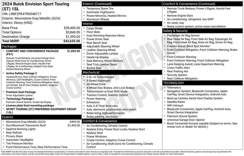 Certified 2024 Buick Envision Sport Touring AWD/4WD image 27