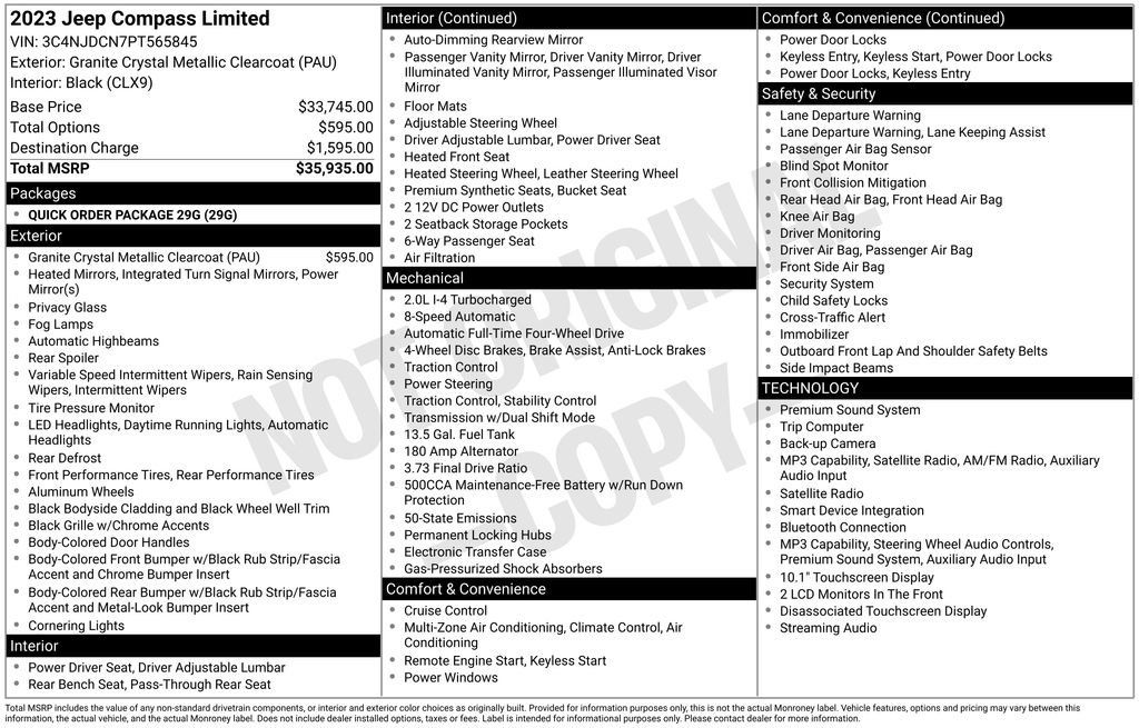 Certified 2023 Jeep Compass Limited AWD/4WD image 7