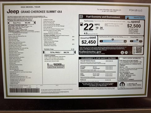 Used 2024 Jeep Grand Cherokee Summit w/ Luxury Tech Group V AWD/4WD image 43