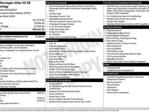 Used 2023 Volkswagen Atlas SE w/ Panoramic Sunroof Package FWD image 14