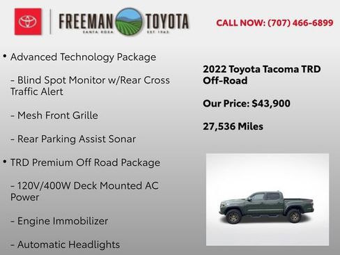 Used 2022 Toyota Tacoma TRD Off-Road w/ TRD Premium Off Road Package AWD/4WD image 5