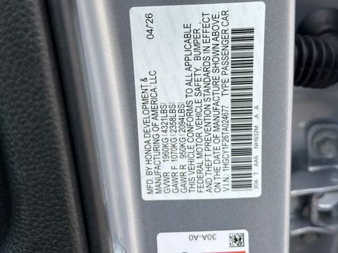 New 2026 Honda Accord LX image 26