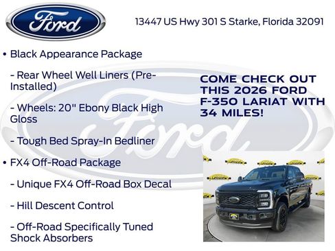 New 2026 Ford F350 Lariat w/ Black Appearance Package image 20