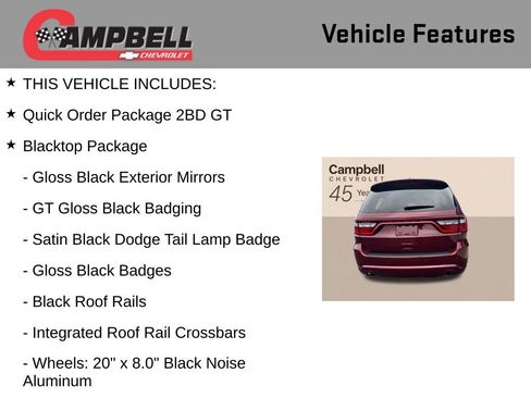 Used 2025 Dodge Durango GT w/ Blacktop Package RWD image 5