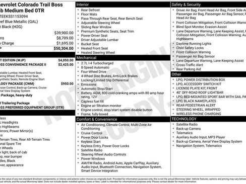 Used 2025 Chevrolet Colorado Trail Boss w/ Midnight Edition AWD/4WD image 3