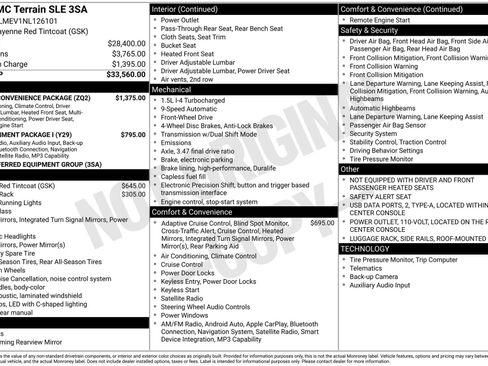 Used 2022 GMC Terrain SLE w/ Driver Convenience Package image 1