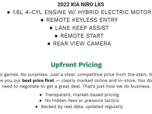 Used 2022 Kia Niro LXS FWD image 2