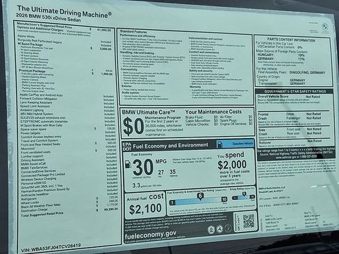 Certified 2026 BMW 530i xDrive w/ M Sport Package image 28