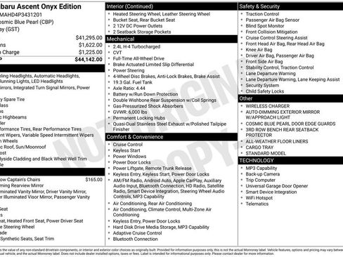 Certified 2023 Subaru Ascent Onyx Edition image 8