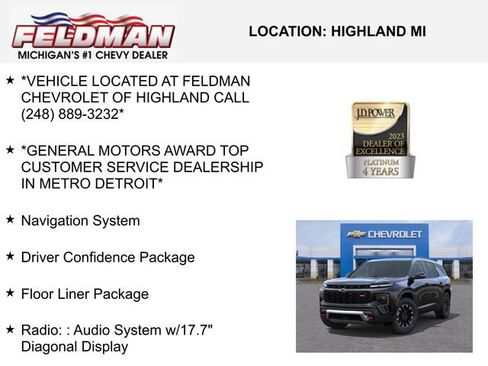 New 2026 Chevrolet Traverse Z71 w/ Driver Confidence Package image 3