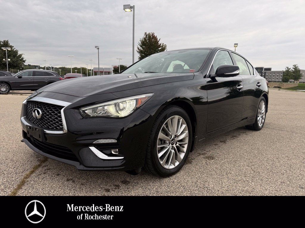 Used 2021 INFINITI Q50 Luxe w/ Seat & Sound Package AWD/4WD image 1