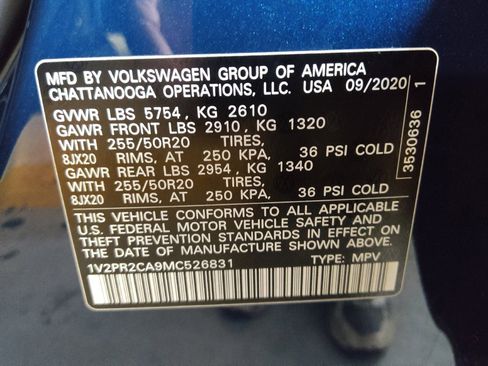Used 2021 Volkswagen Atlas SE w/ Panoramic Sunroof Package FWD image 33