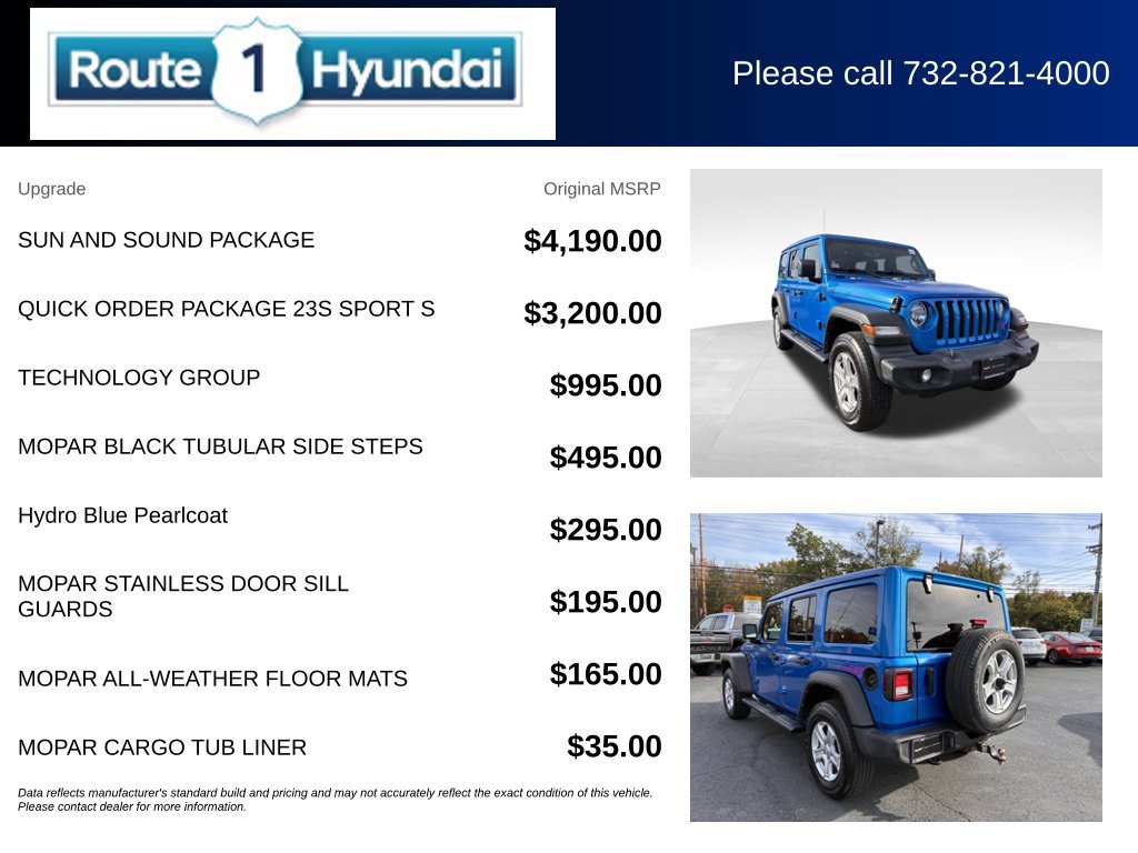 Used 2021 Jeep Wrangler Unlimited Sport w/ Sun And Sound Package AWD/4WD image 27