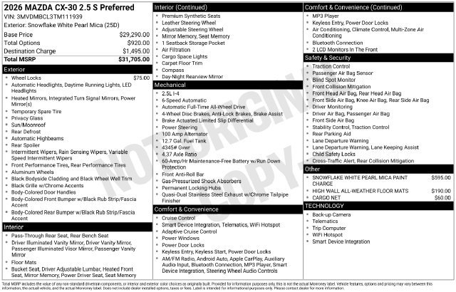 Certified 2026 MAZDA CX-30 AWD 2.5 S image 38