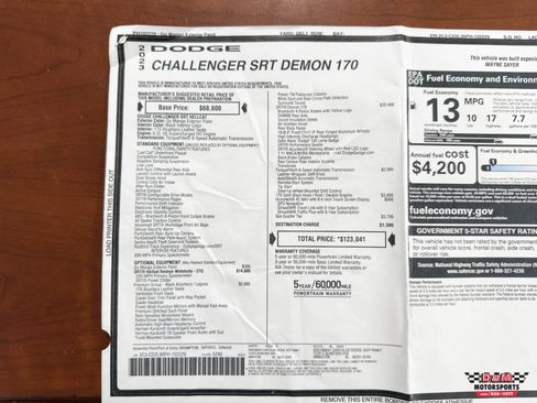 Used 2023 Dodge Challenger SRT Demon 170 RWD image 60