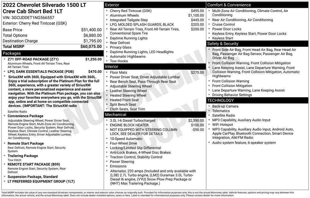 Used 2022 Chevrolet Silverado 1500 LT w/ Z71 Off-Road Package AWD/4WD image 10