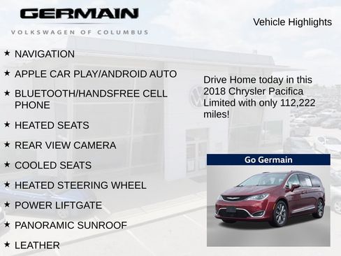 Used 2018 Chrysler Pacifica Limited w/ Tire & Wheel Group FWD image 5