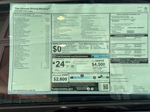 New 2026 BMW 840i Coupe w/ Driving Assistance Package image 28