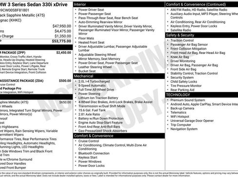 Certified 2025 BMW 330i xDrive Sedan w/ Premium Package AWD/4WD image 52