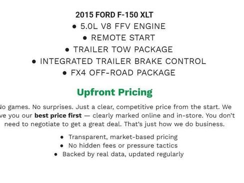 Used 2015 Ford F150 XLT w/ Equipment Group 302A Luxury image 1