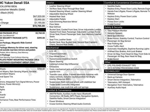 Used 2015 GMC Yukon Denali w/ Open Road Package image 3