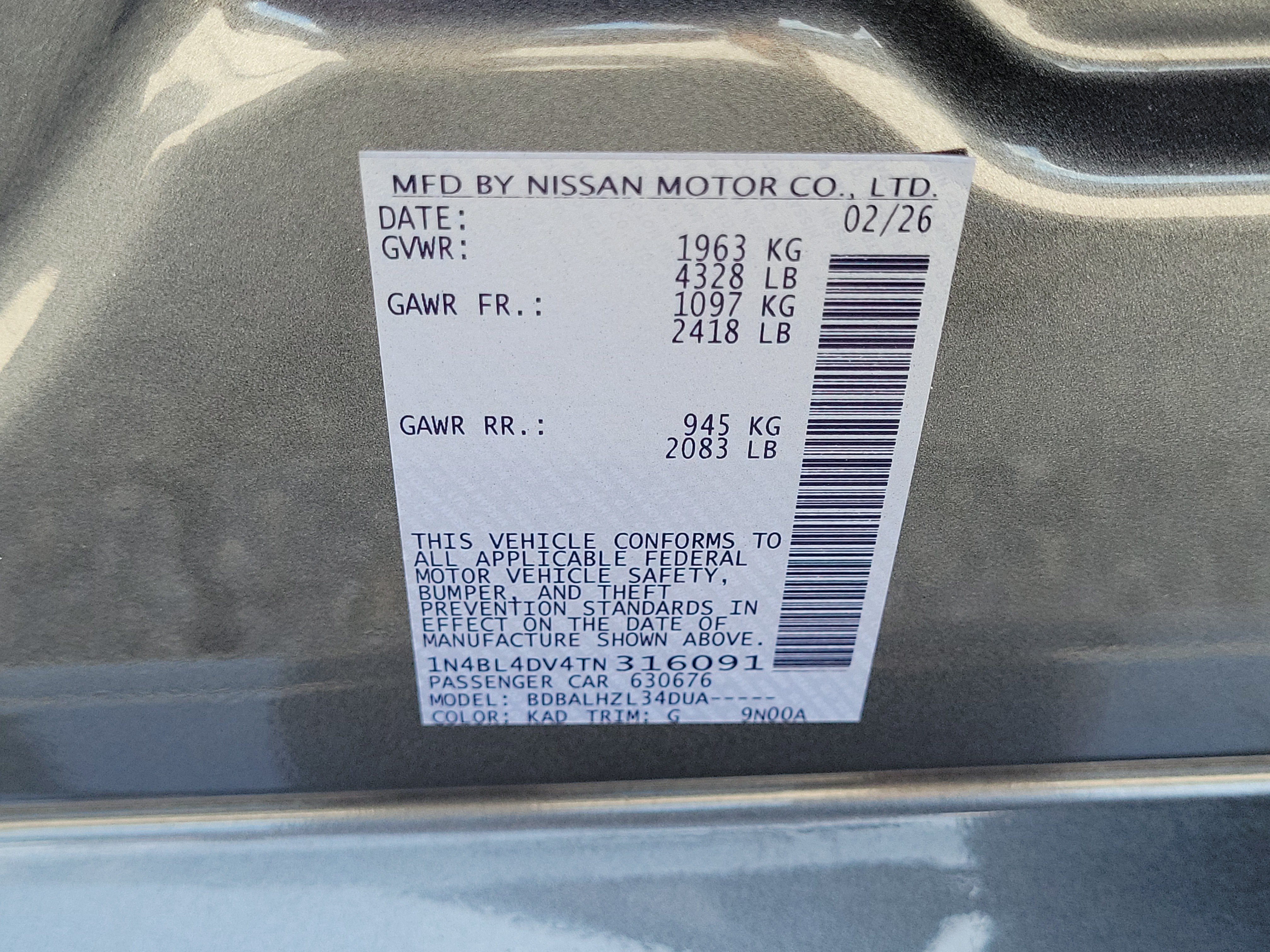 Certified 2026 Nissan Altima 2.5 SV FWD image 23