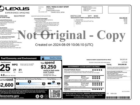 Used 2024 Lexus IS 300 F Sport RWD image 2
