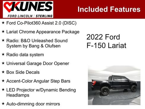 Used 2022 Ford F150 Lariat w/ Equipment Group 502A High AWD/4WD image 3