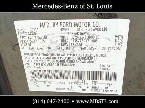 Used 2011 Ford F150 XLT w/ XLT Convenience Pkg AWD/4WD image 20